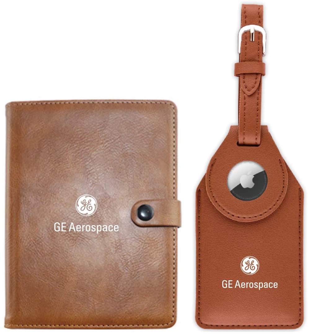 RFID Passport Wallet + Luggage Tag w/ Air tag Holder KIT