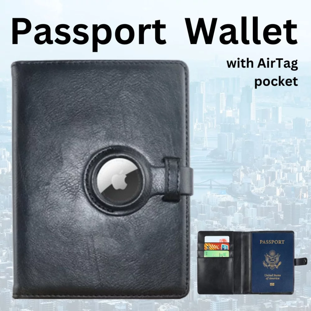 Ensemble portefeuille RFID pour passeport + étiquette de bagage