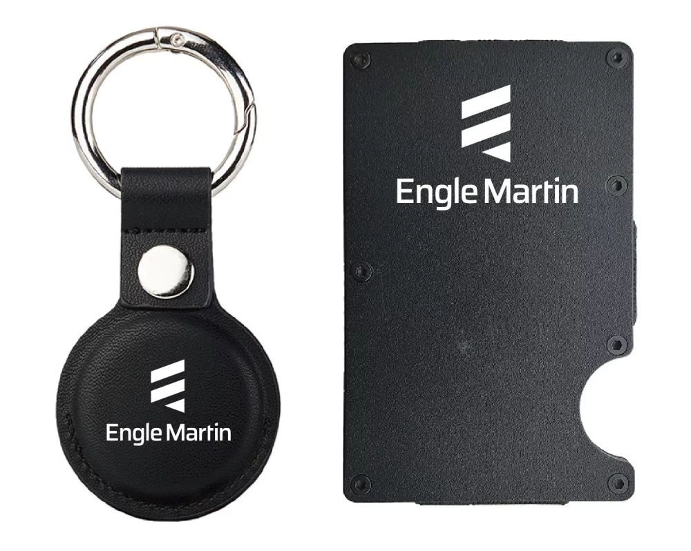 RFID Wallet + KEYCHAIN w/ Air tag Holder GIFT SET