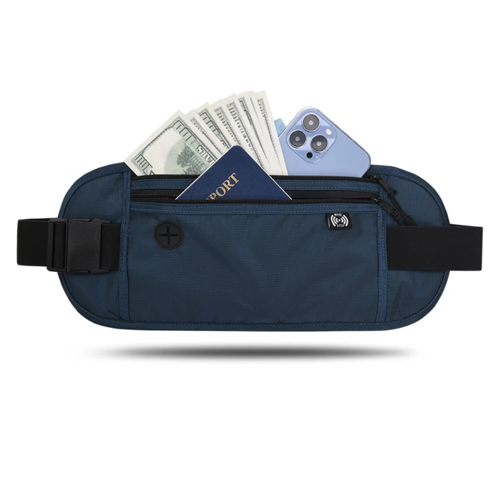 Ceinture porte-monnaie de voyage RFID pour passeport