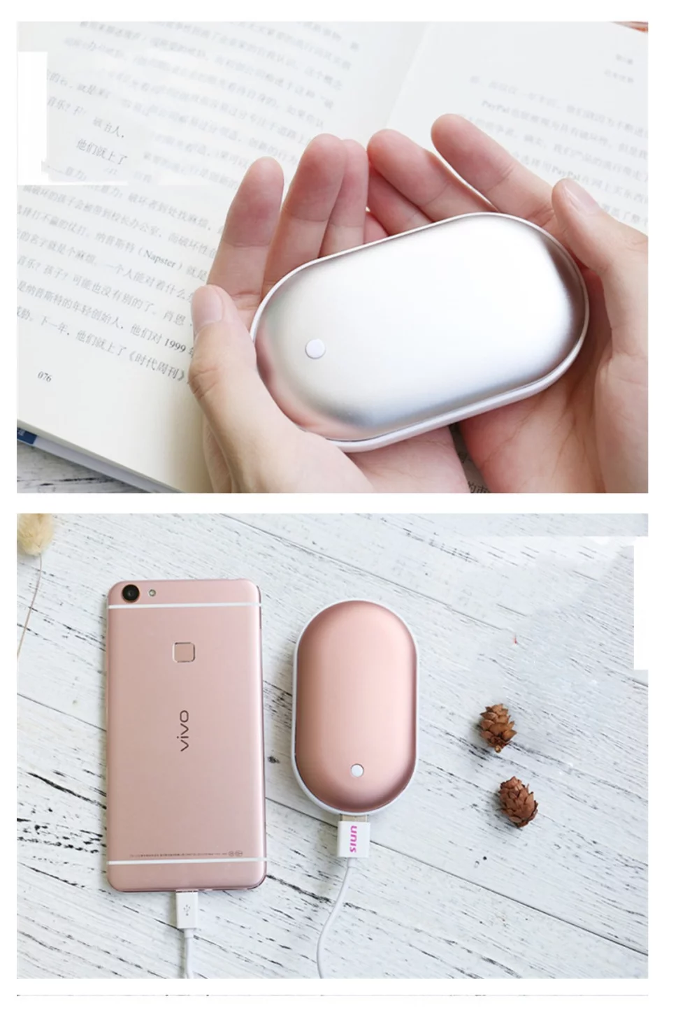 Power Bank + Rechargeable Hand Warmer