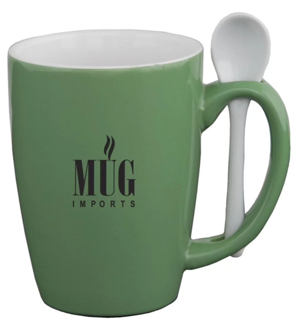 Tasse Ursa Endeavor 16oz bicolore vert/blanc avec cuillère