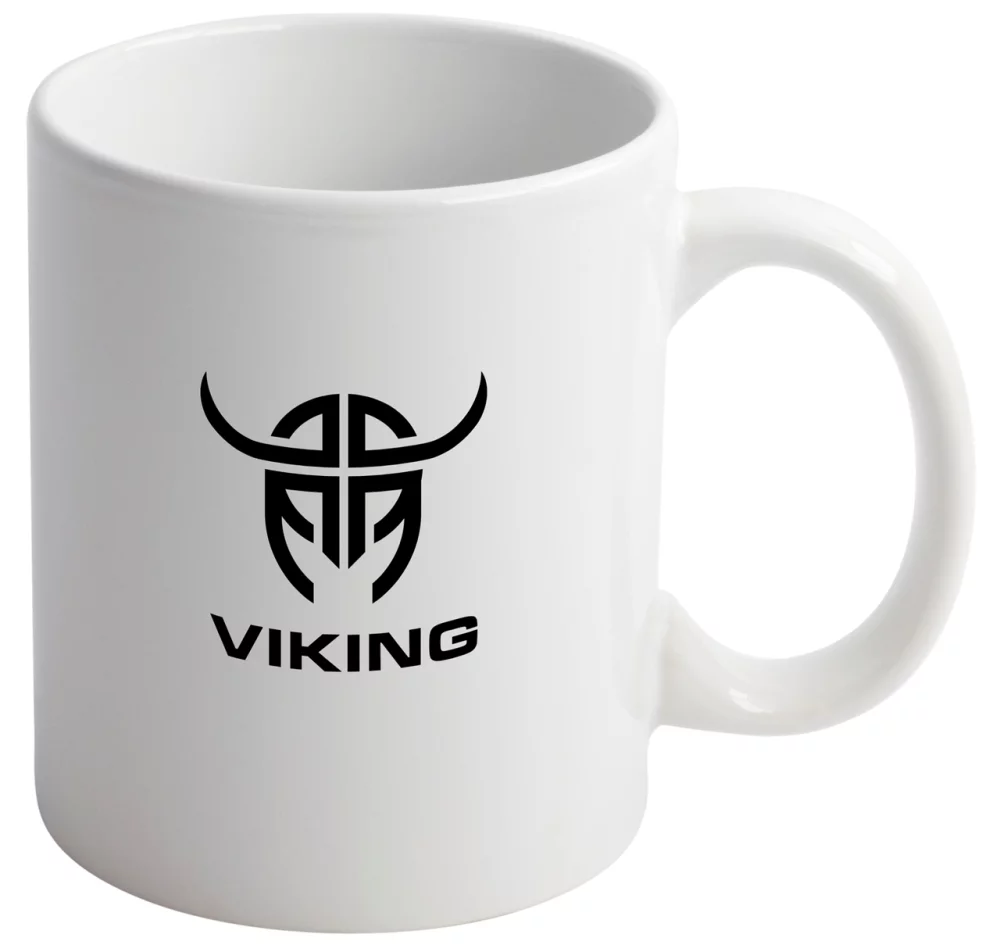 Economy C-handle 11oz white ceramic mug