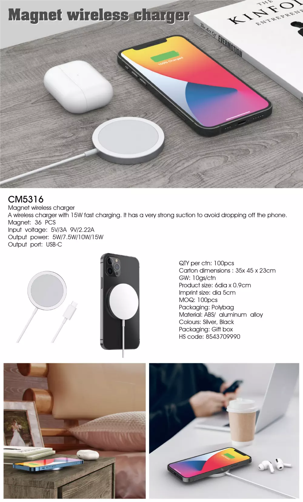 MAGNET WIRELESS CHARGER *15W Fast Charge*