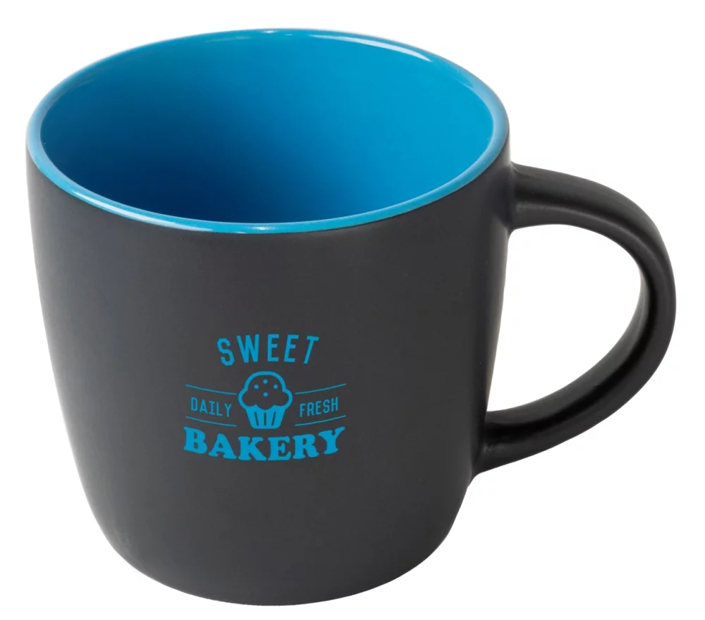 Tasse de café Midnight 12 oz bicolore noir/bleu ciel
