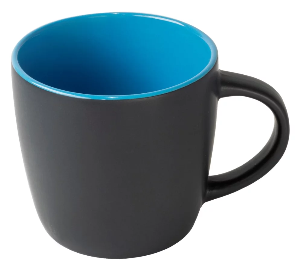 Tasse de café Midnight 12 oz 2 tons noir/bleu ciel - Gravée