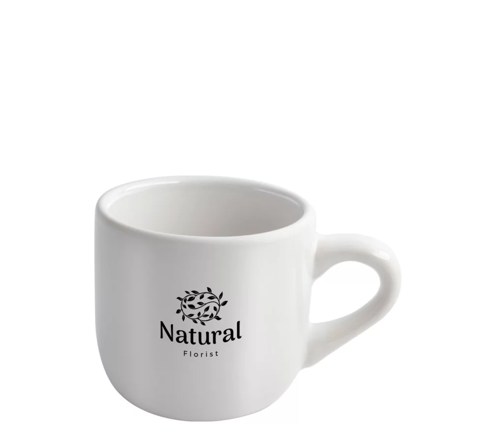 Tasse à expresso blanche en céramique vitrifiée Wellington de 3,5 oz.