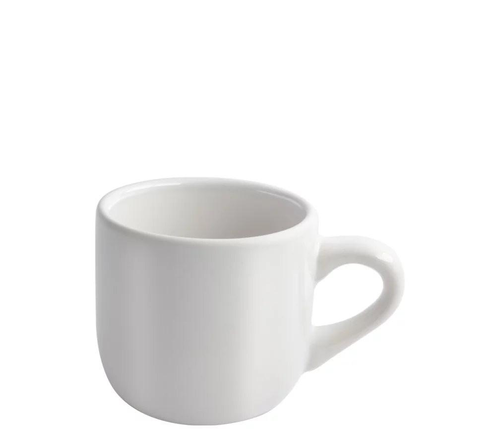 Tasse à expresso blanche en céramique vitrifiée Wellington de 3,5 oz.