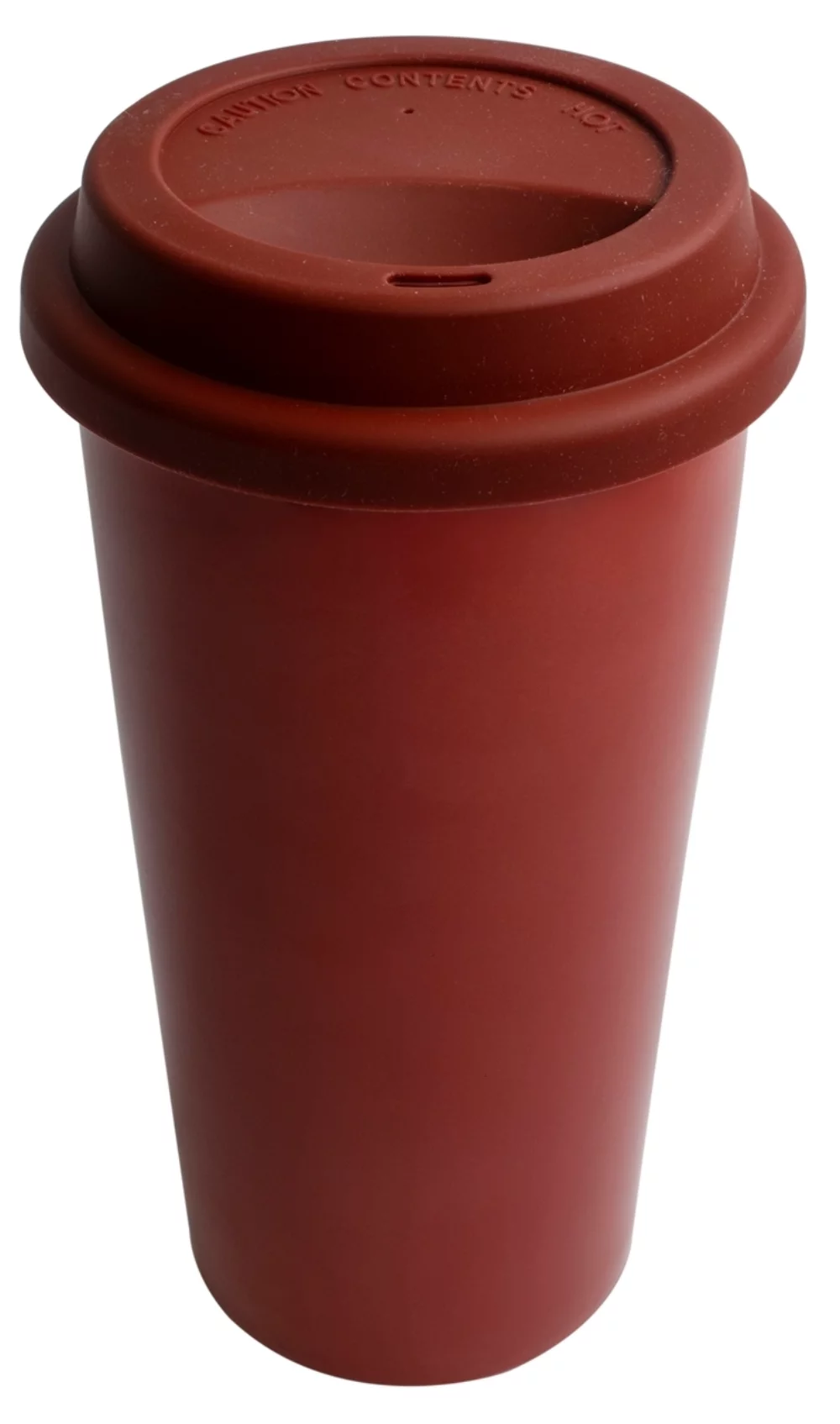 Kensington 12oz 2tone burgundy/white matte double wall tumbler