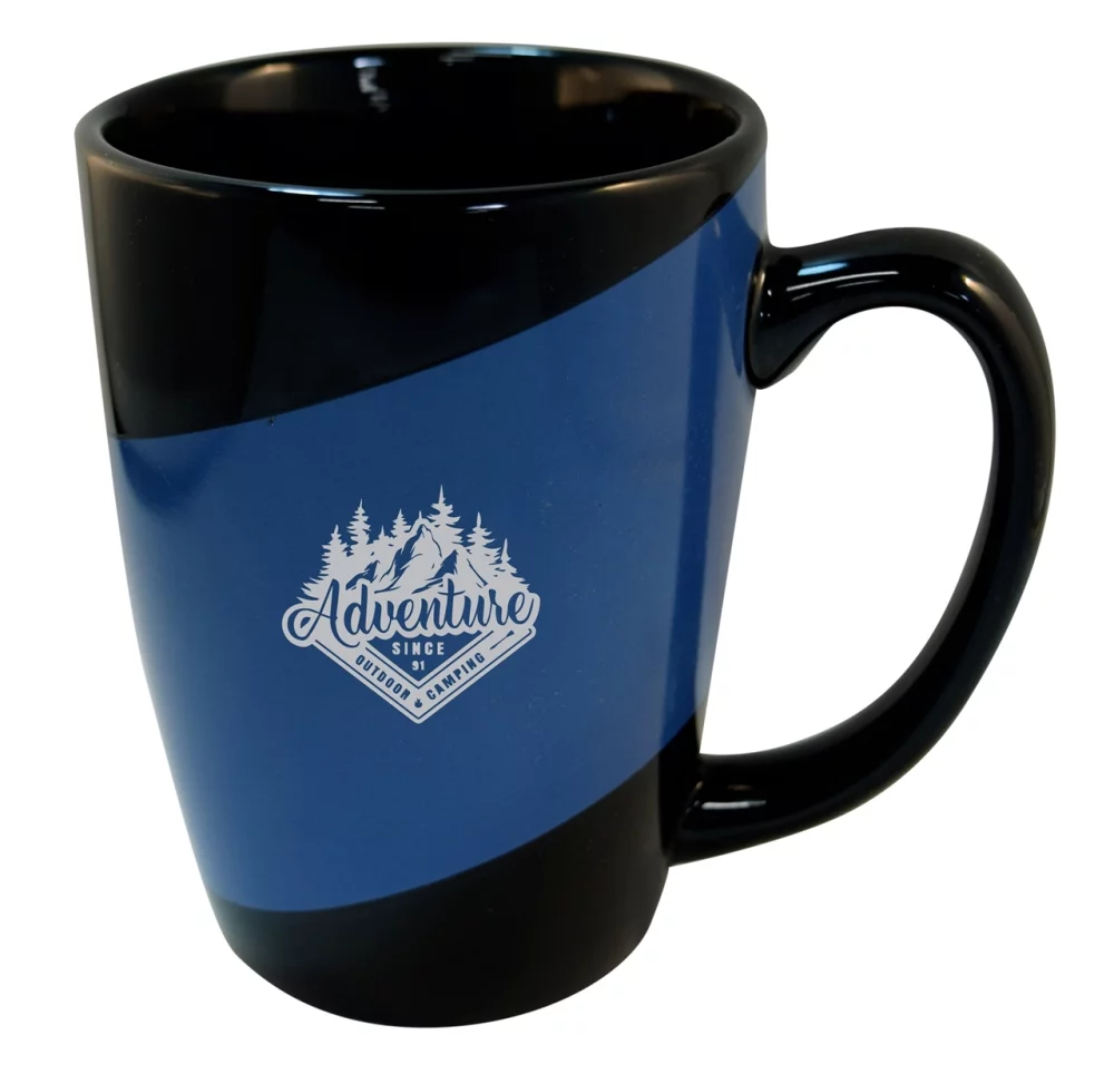 Tasse en céramique de 16 oz noir/bleu de New Haven