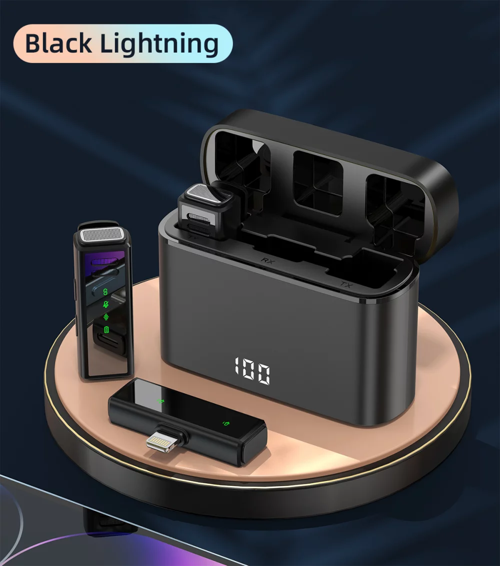 2 PCS Wireless Lavalier Microphone