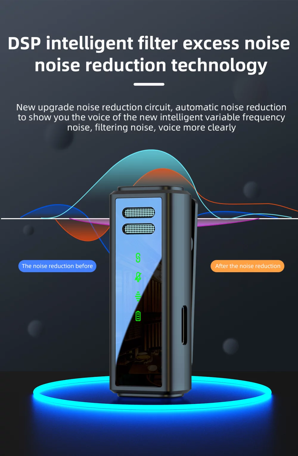 2 PCS Wireless Lavalier Microphone