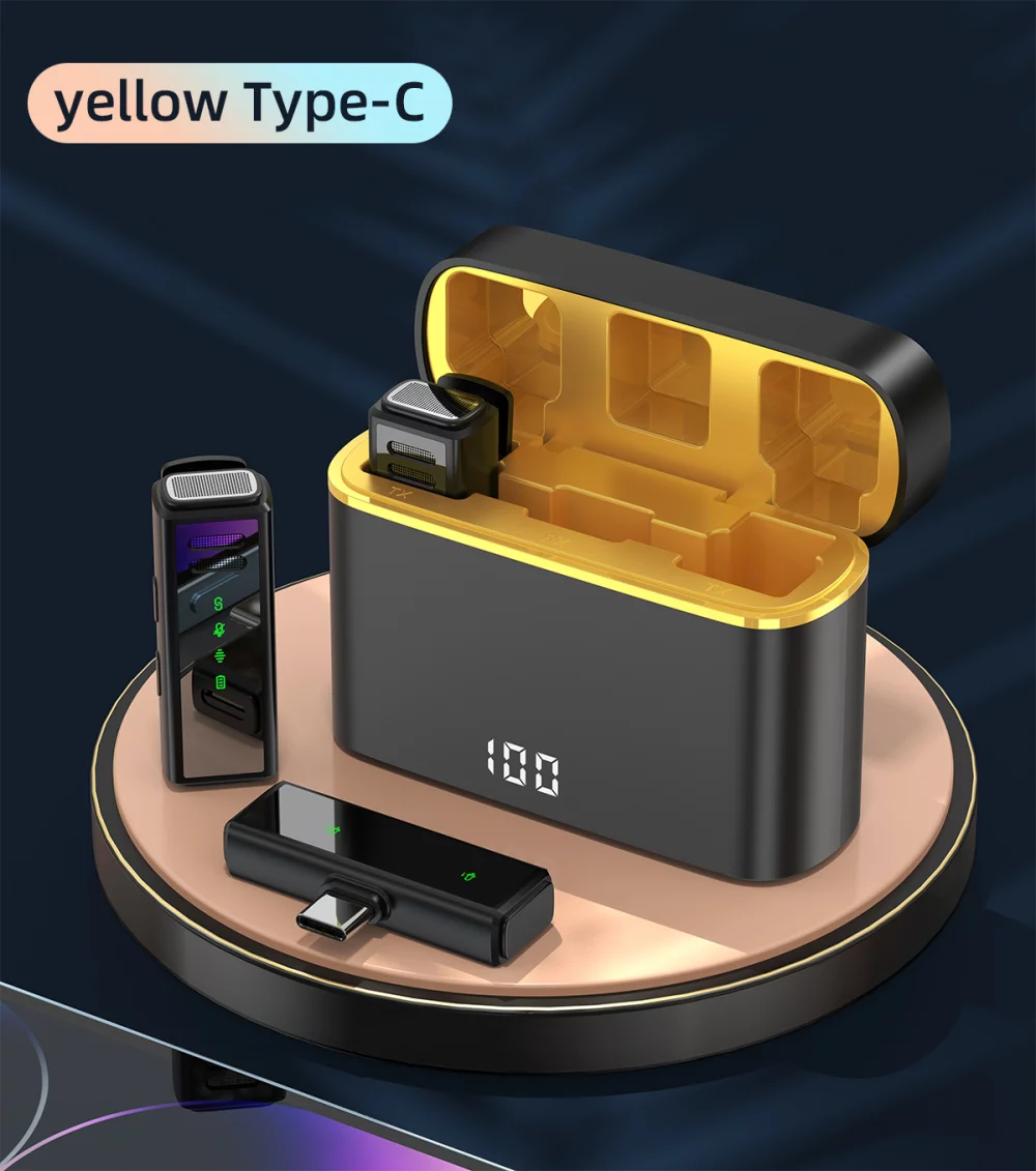 Microphone cravate sans fil 2 pièces