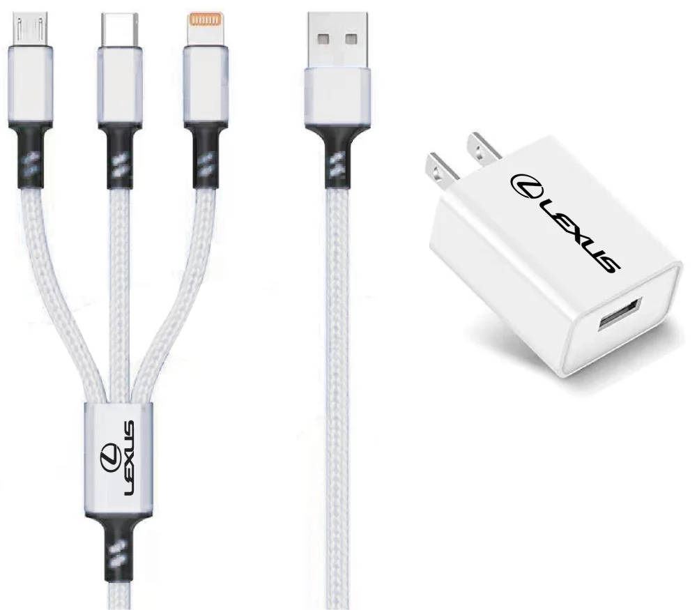 Chargeur mural 18w + kit de câble de charge rapide 3-en-1