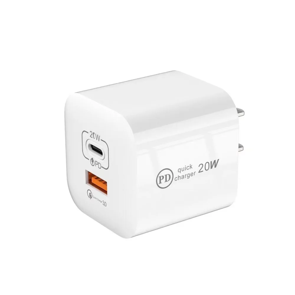 Chargeur mural 20W Pd + Charge rapide QC 3.0