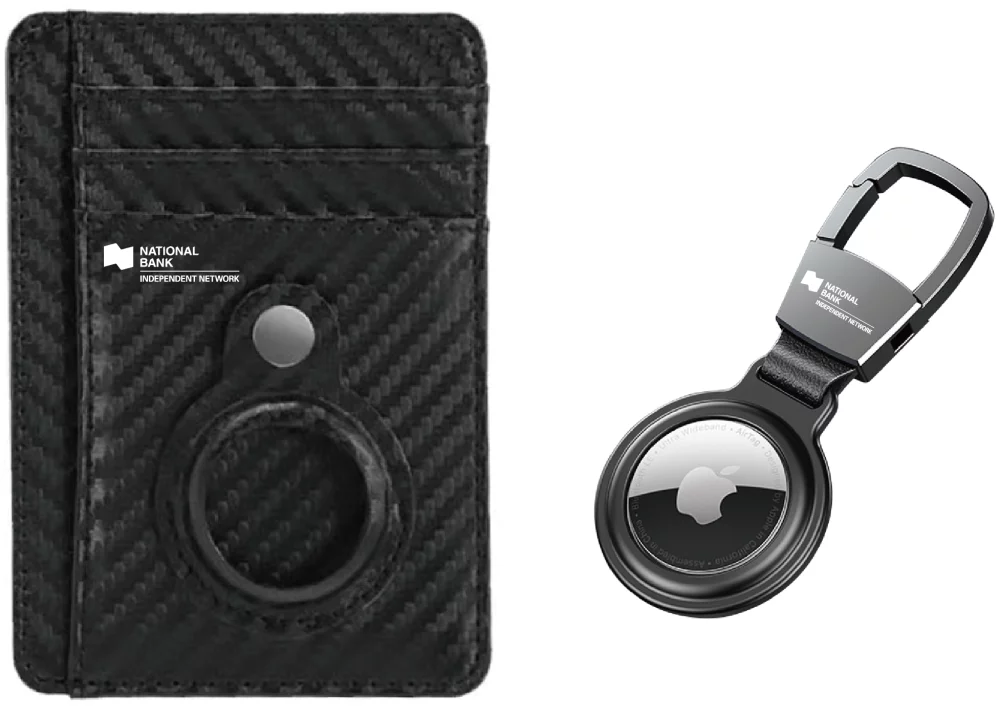 RFID Wallet + KEYCHAIN w/ Air tag Holder KIT