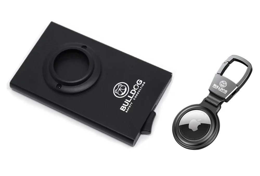 Slim RFID Wallet + KEYCHAIN w/ Air tag Holder KIT
