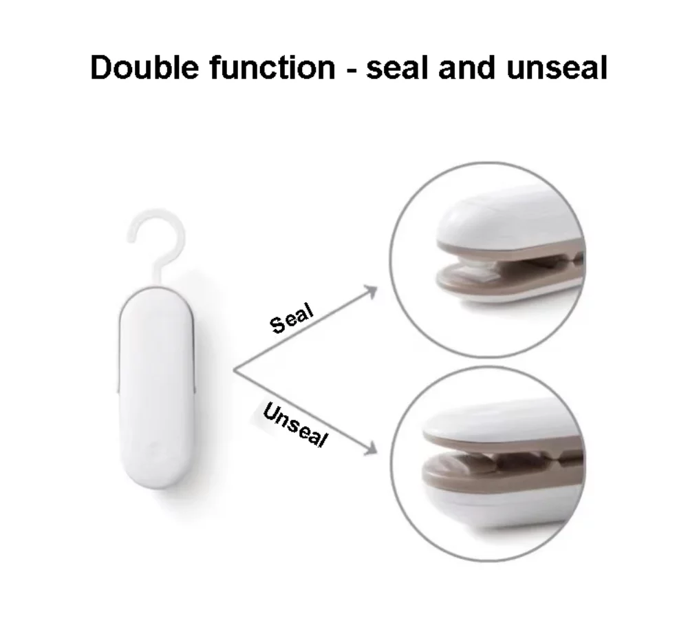 Scelleur de sacs mini 2 en 1