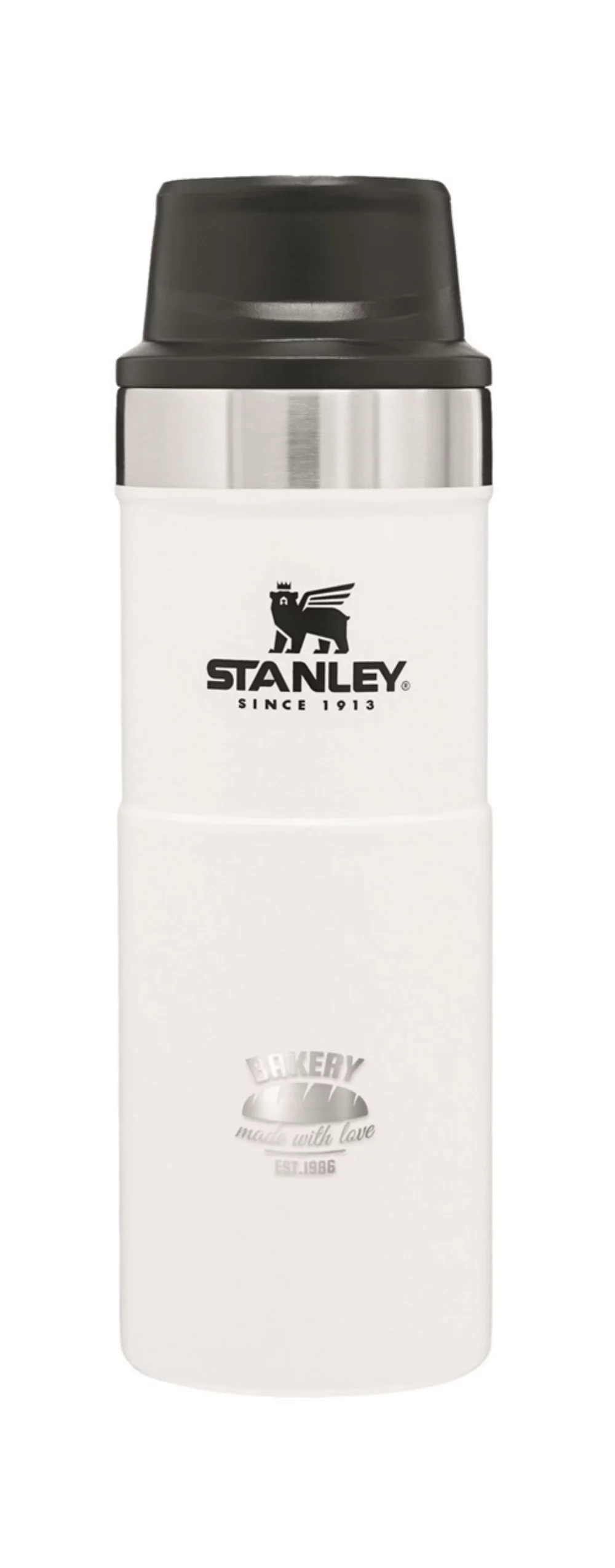 Stanley® Classic Trigger-Action travel mug 16oz white - Etched