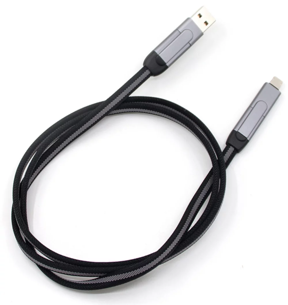 Câble de charge rapide 3A en alliage d'aluminium 6 en 1