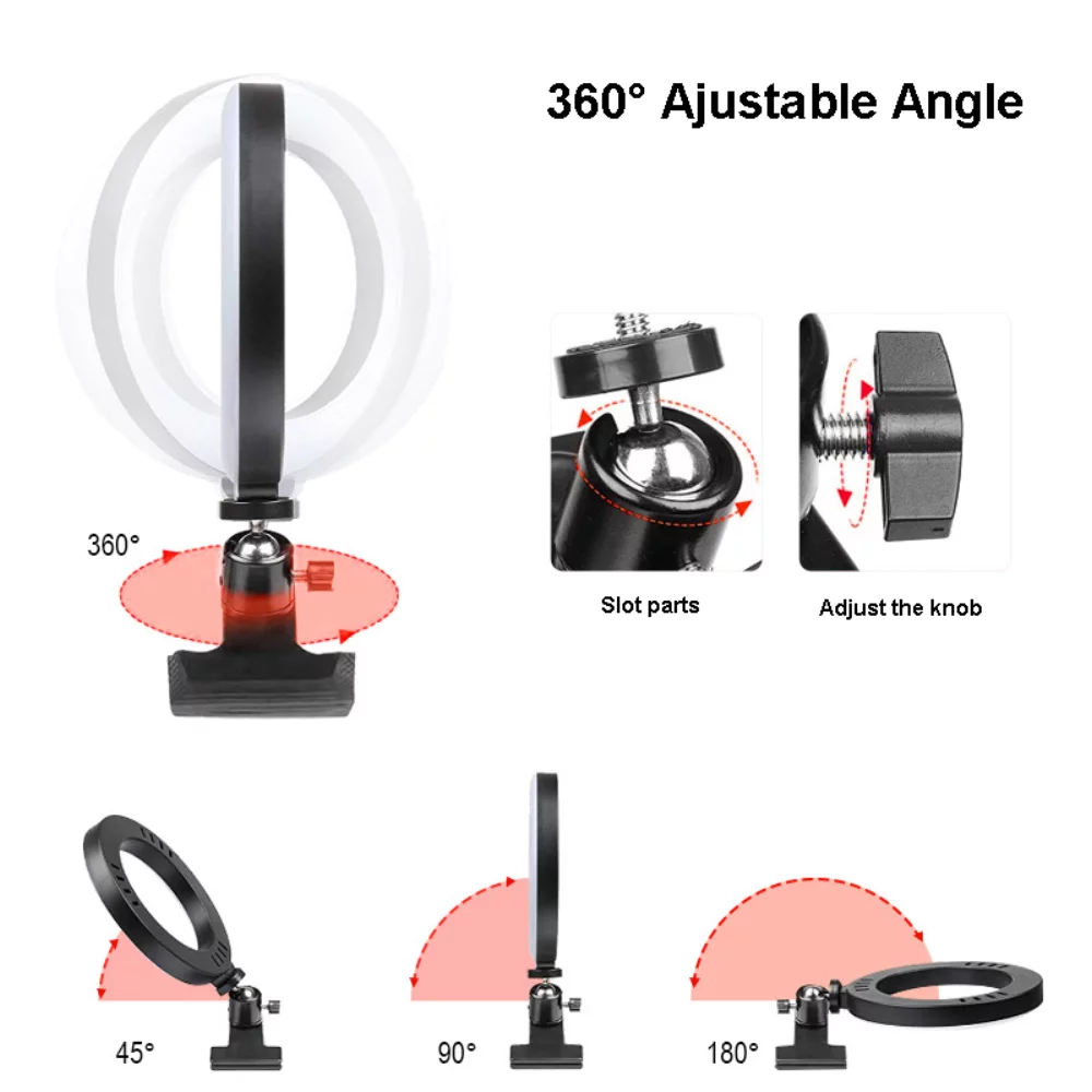 Anneau lumineux de 6 pouces à clipser