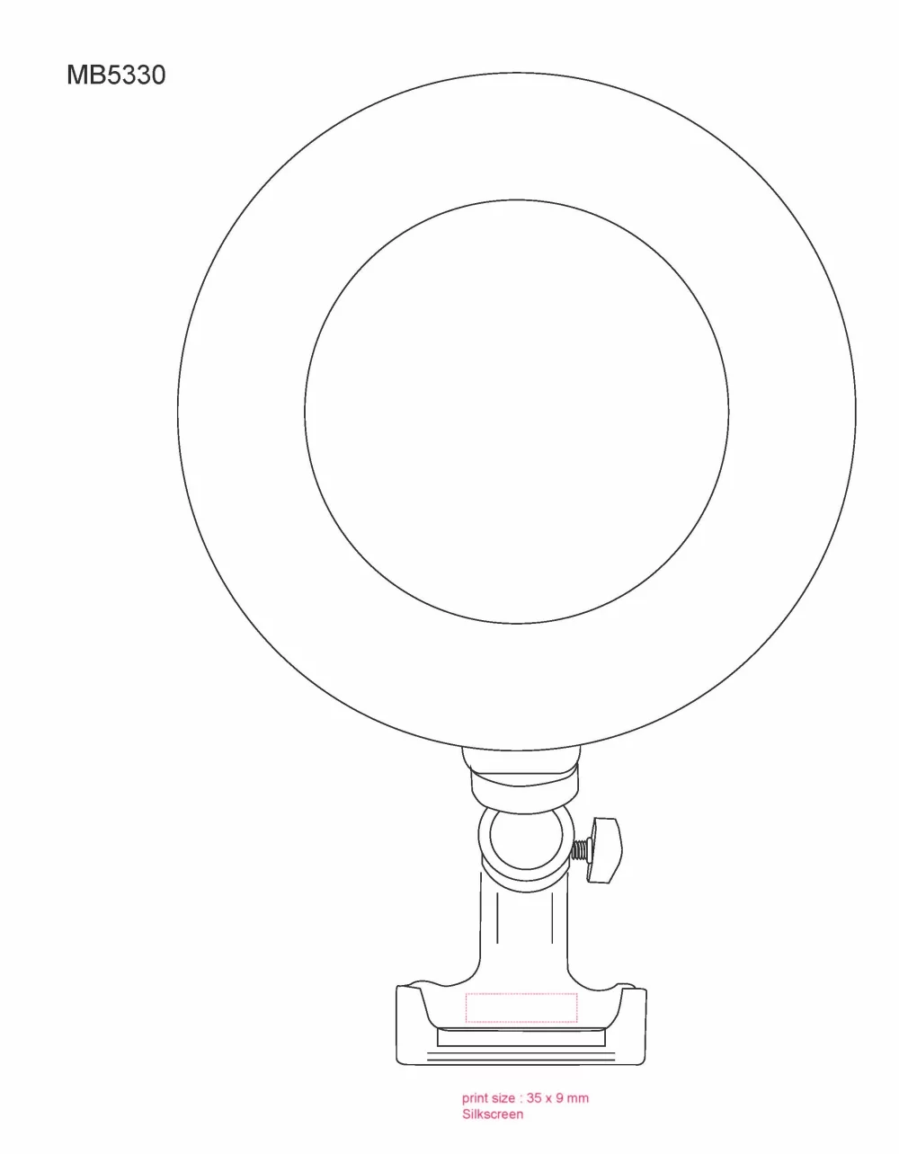 Anneau lumineux de 6 pouces à clipser