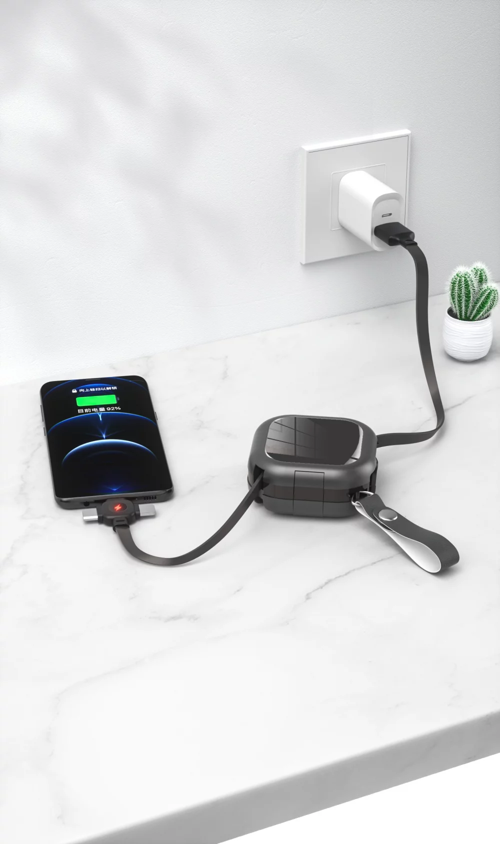 3-1 Fast Charge Data Cable w/ Stand