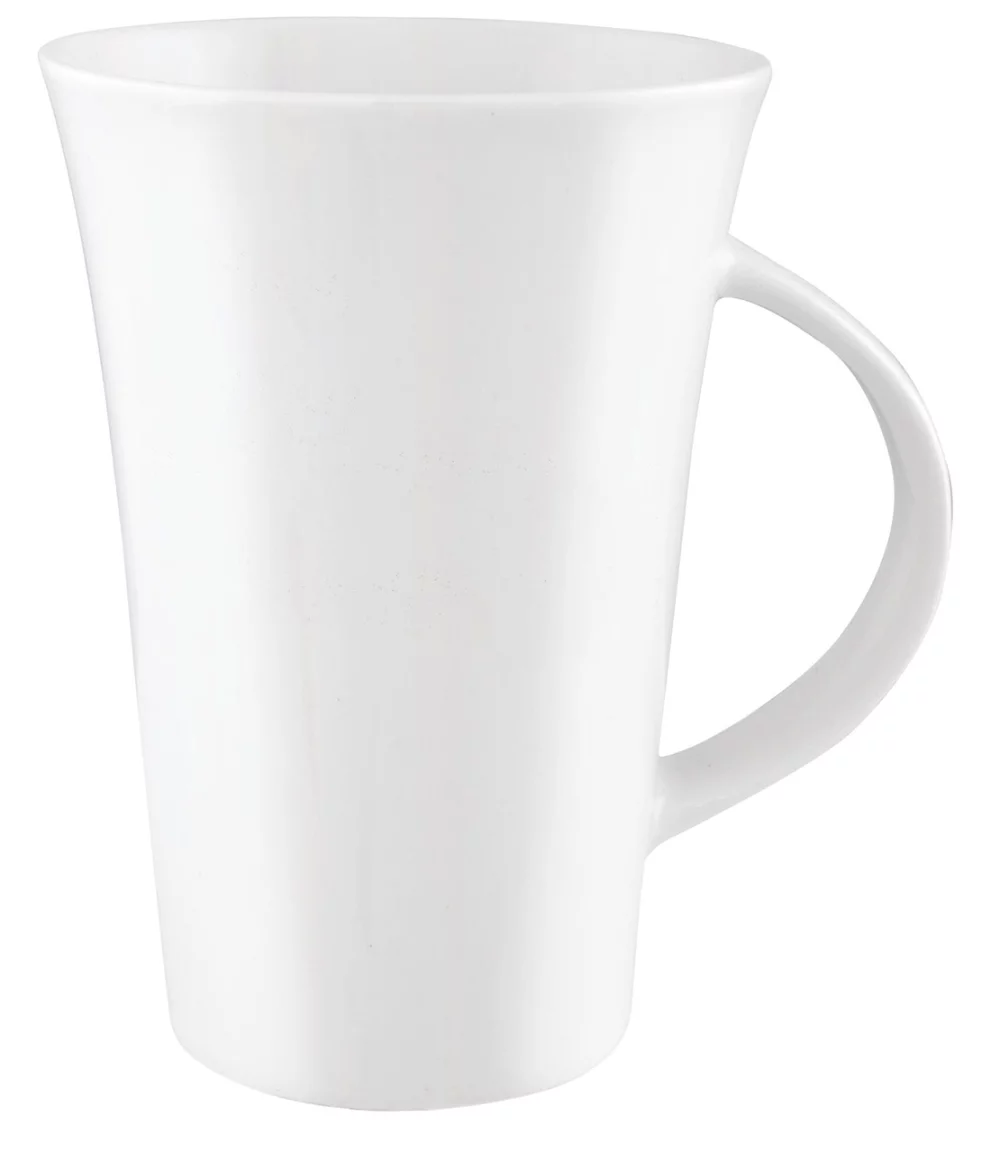 Tasse en porcelaine blanche Provence 14 oz