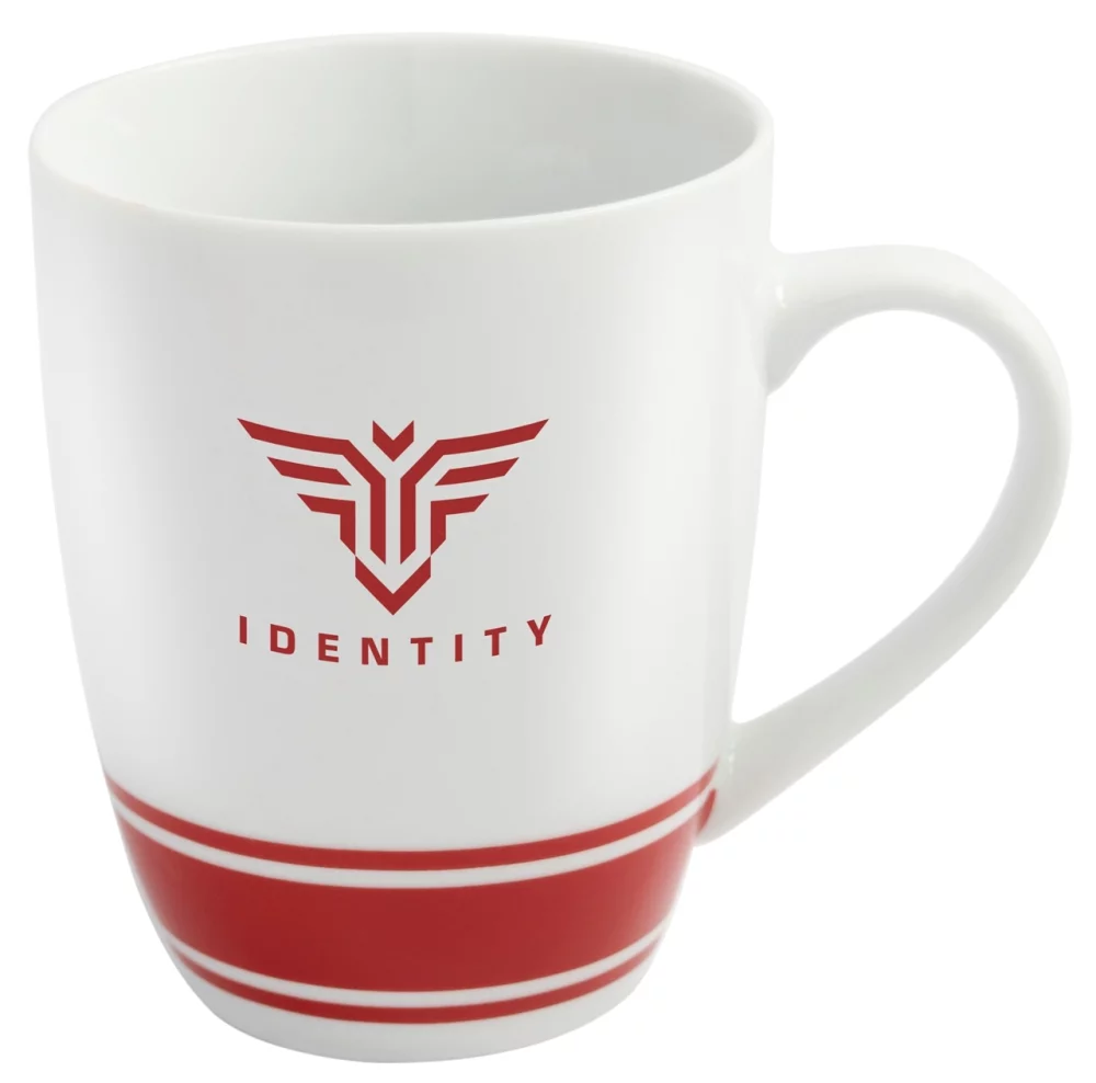 Deux 12oz 2tone white/red mug