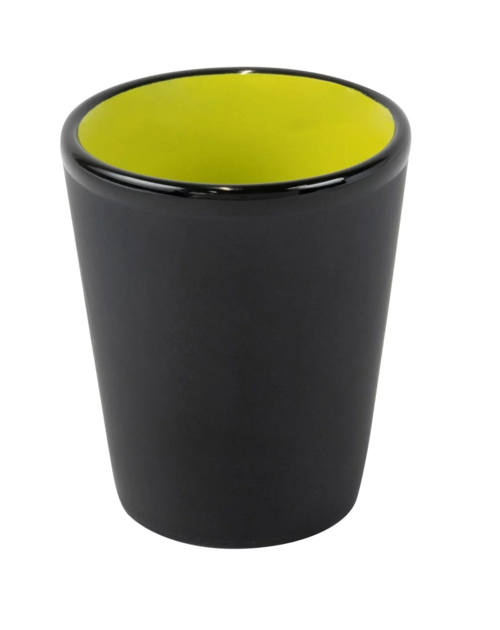 Verre à shot en céramique Hilo Thimble 1,5 oz noir/vert bicolore