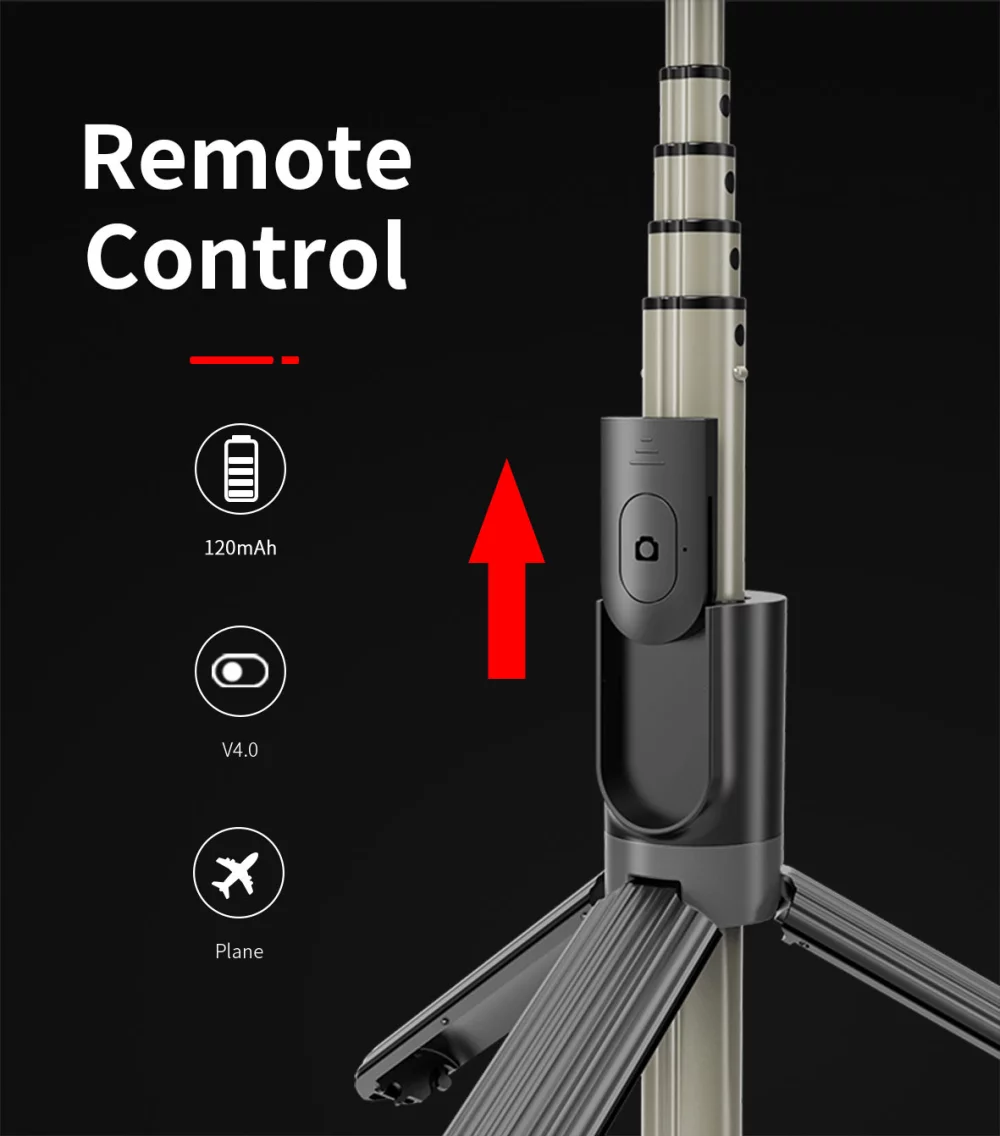 6" Ring Light Bluetooth Selfie Stick w/Tripod