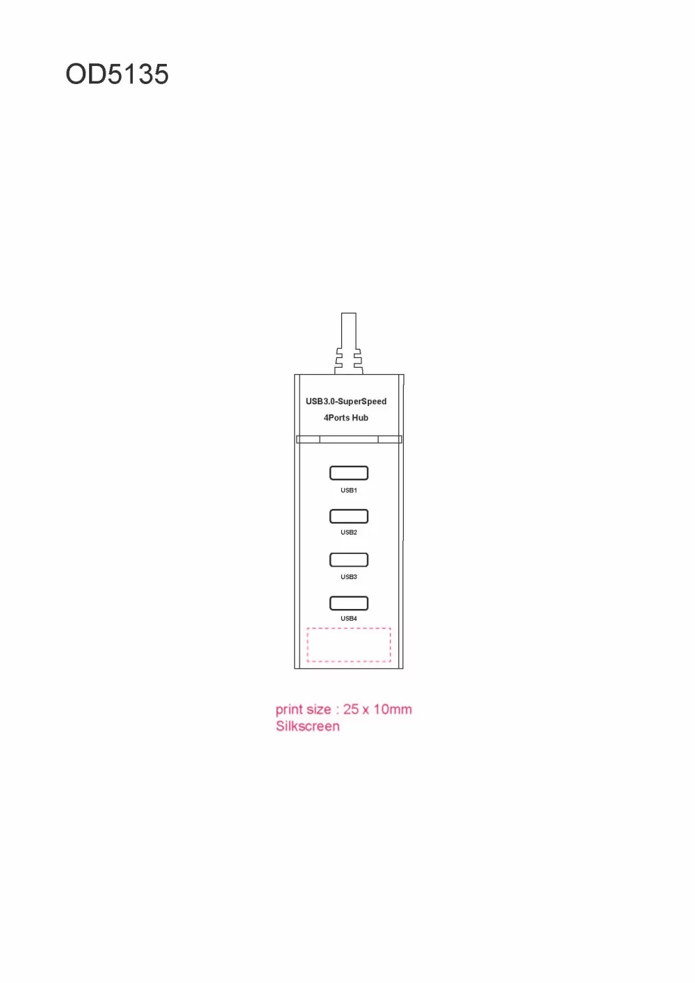 Concentrateur USB 3.0 RAPIDE 4 PORTS