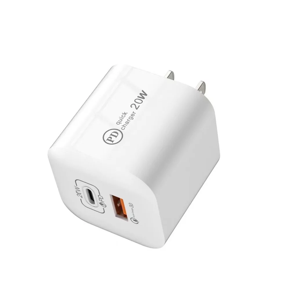 20W Pd Wall Charger + QC 3.0 Fast Charge