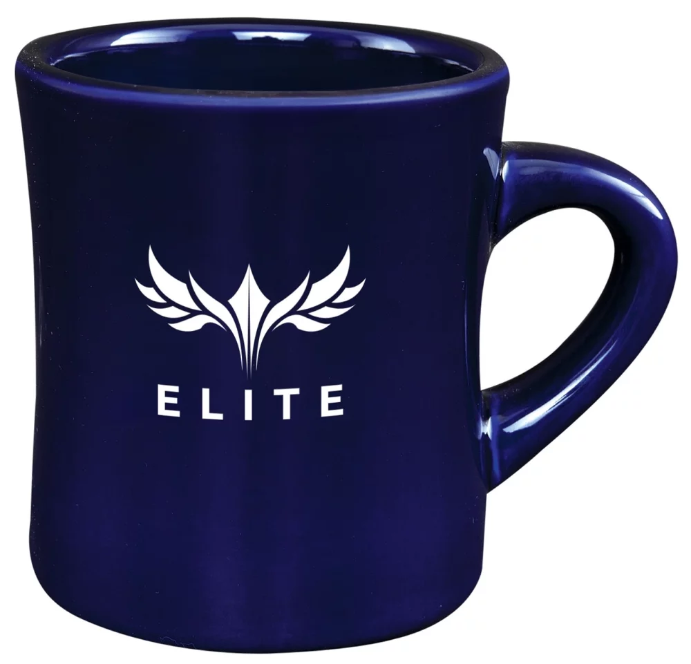 Diner 10oz cobalt mug vitrified