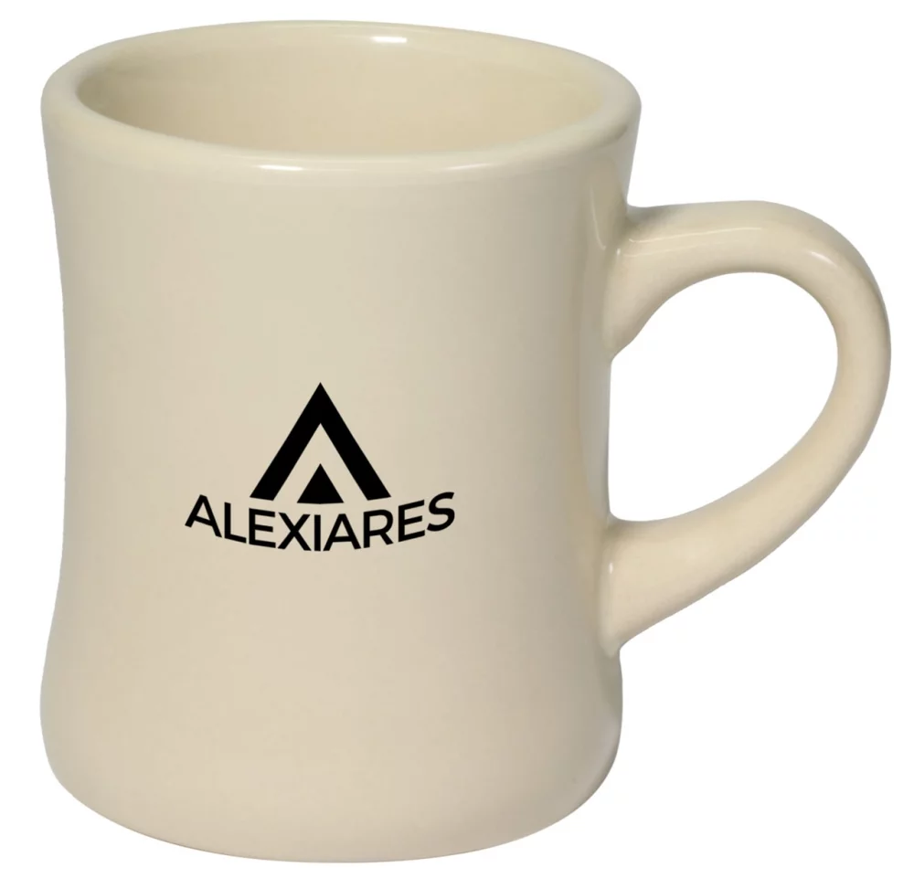 Tasse en céramique naturelle de 10 oz pour diner classique