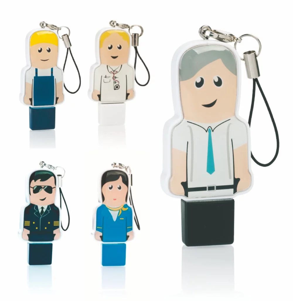 Mini USB People Flash Drive