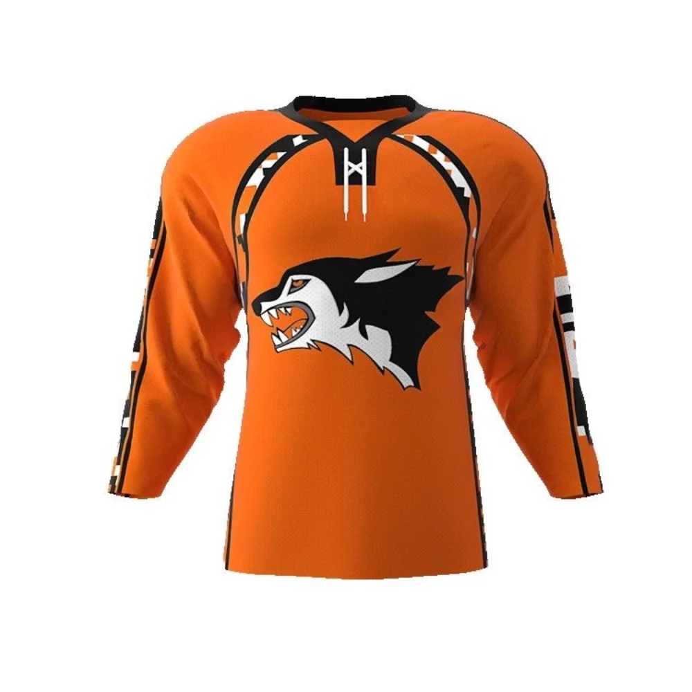 Maillot de hockey Enforcer avec col en dentelle.