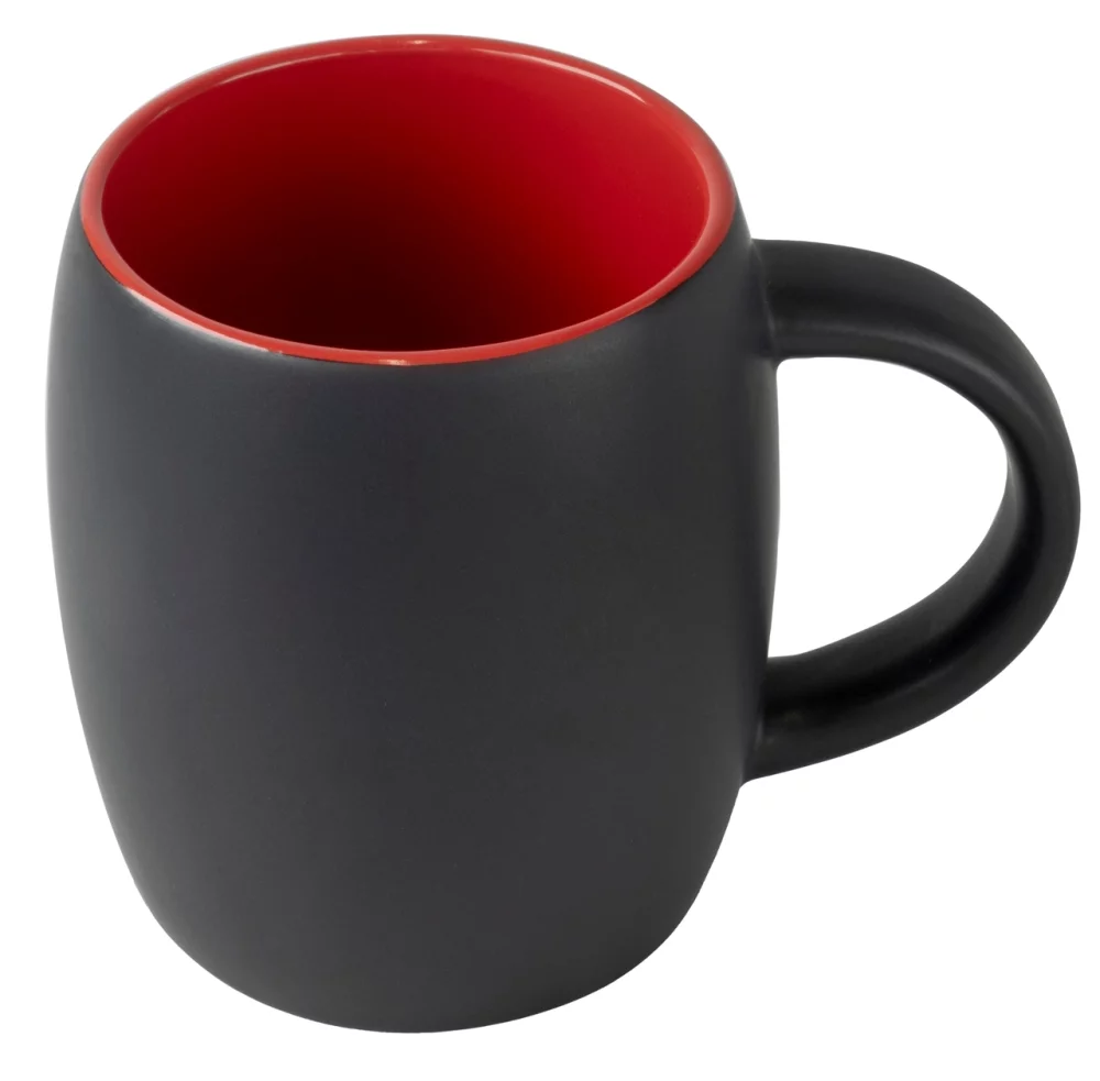 Pipa 14oz 2tone black/red mug in Ripple gift box