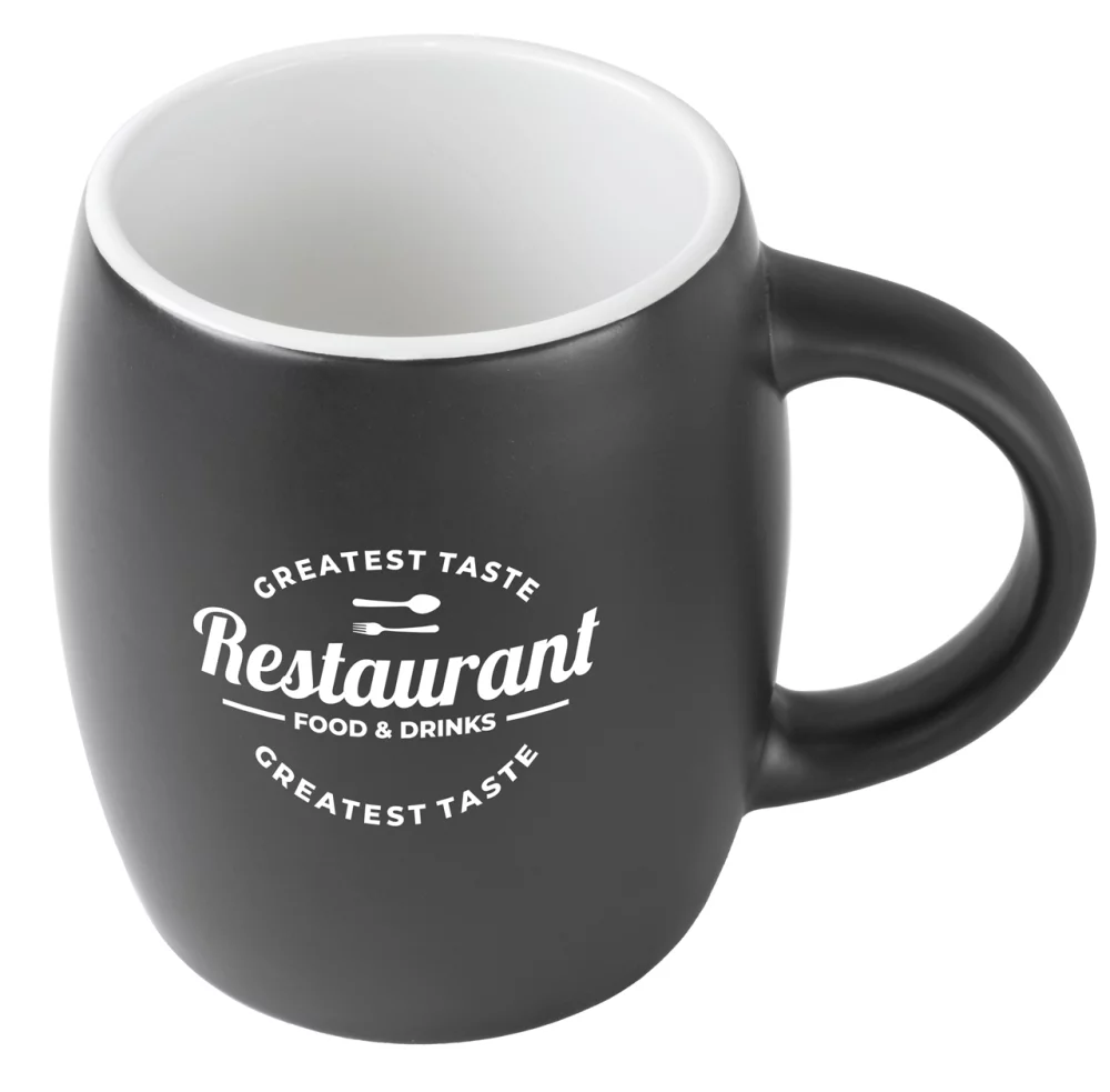 Pipa 14oz 2tone black/white mug in Ripple gift box