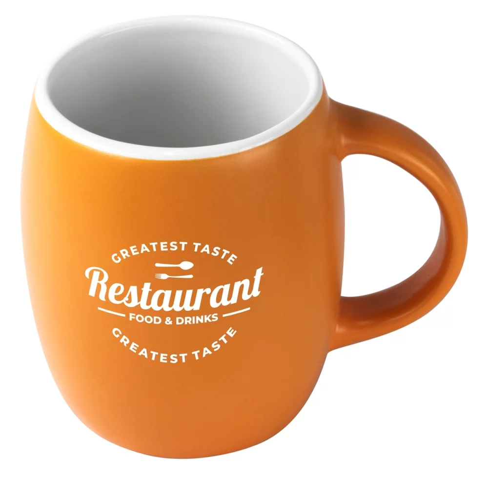 Tasse Pipa 14 oz bicolore orange/blanc dans une boîte cadeau Ripple