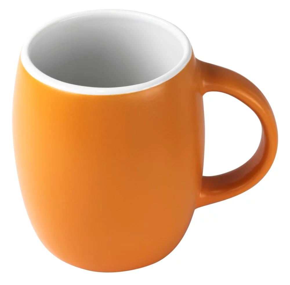 Tasse Pipa 14 oz bicolore orange/blanc dans une boîte cadeau Ripple