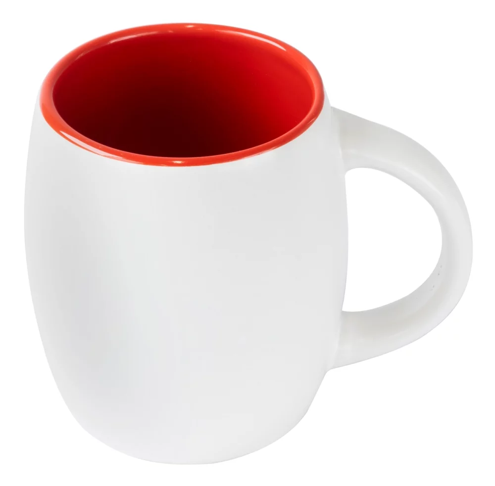 Tasse Pipa 14 oz blanche/rouge bicolore dans une boîte cadeau Ripple