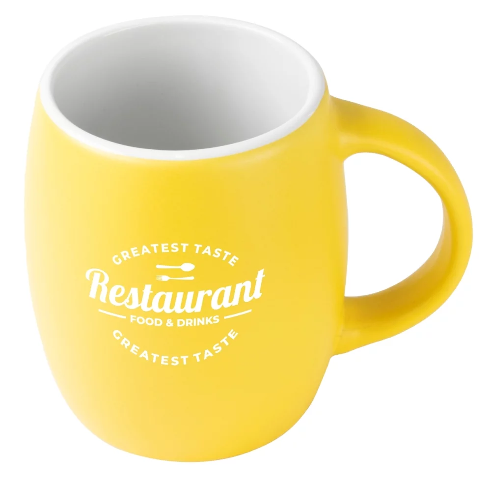 Tasse Pipa 14oz jaune/blanc bicolore dans une boîte cadeau Ripple