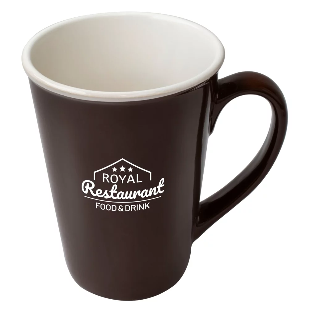 Tasse Dun Raven 15 oz bicolore marron/blanc