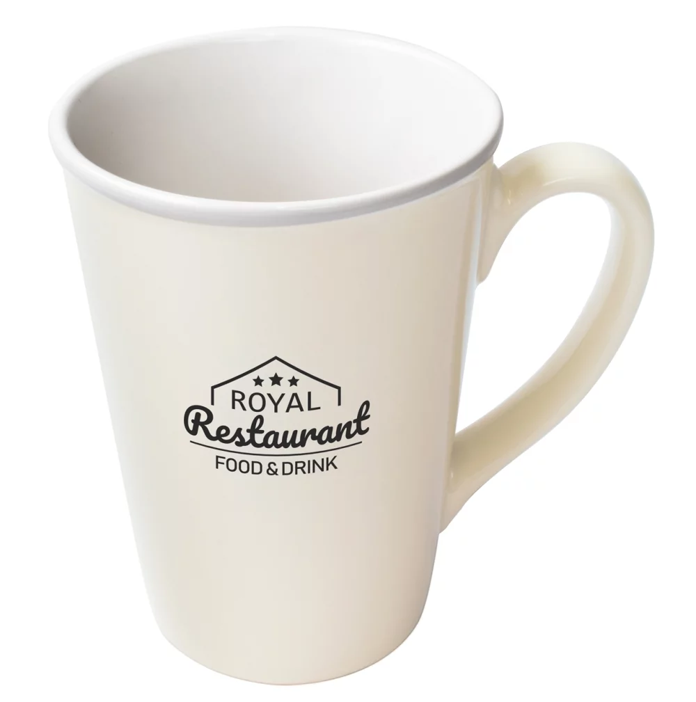 Tasse Dun Raven 15oz bicolore naturel/blanc