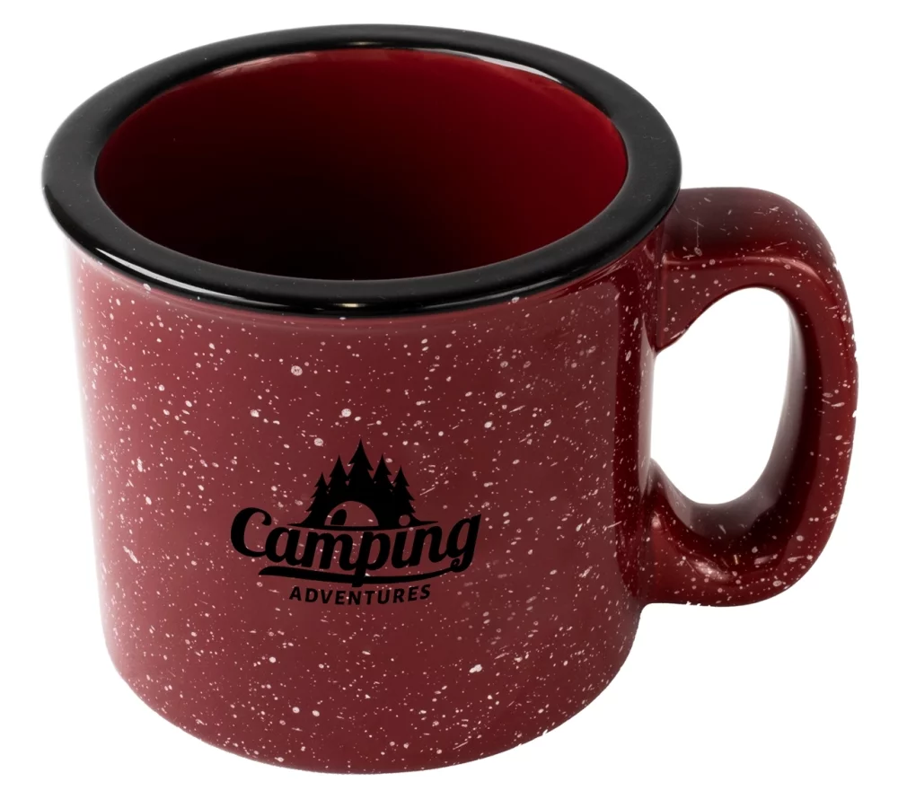 Camper 15oz speckled burgundy mug