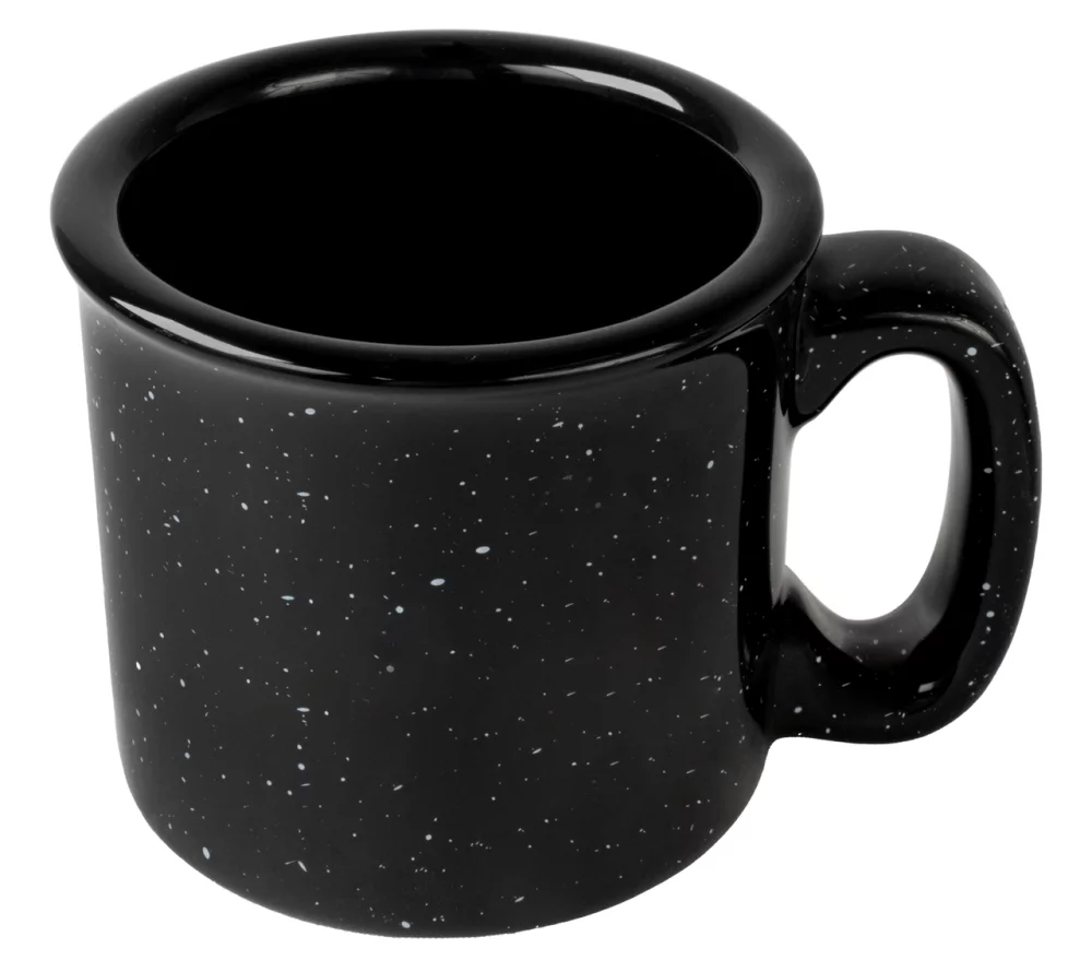 Camper 15oz speckled black mug
