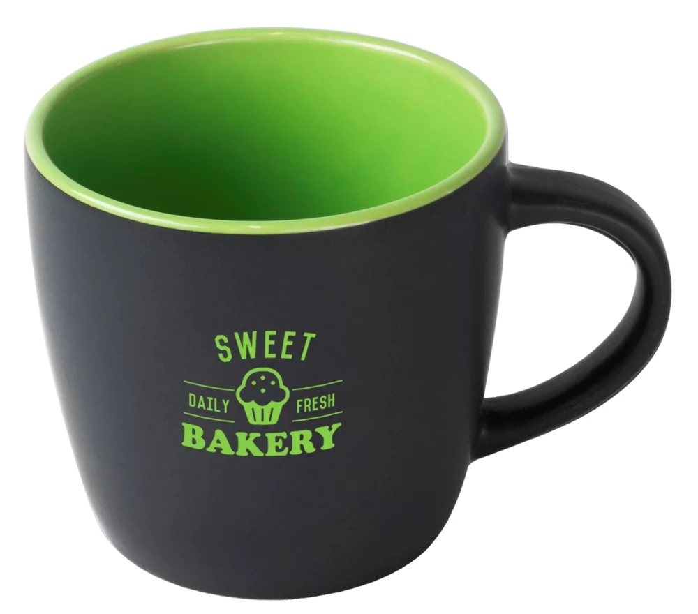 Tasse de café Midnight 12 oz bicolore noir/lime