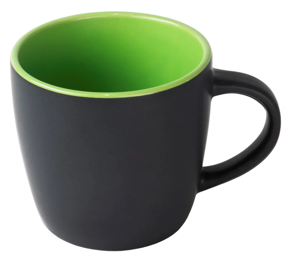 Tasse de café Midnight 12 oz bicolore noir/lime