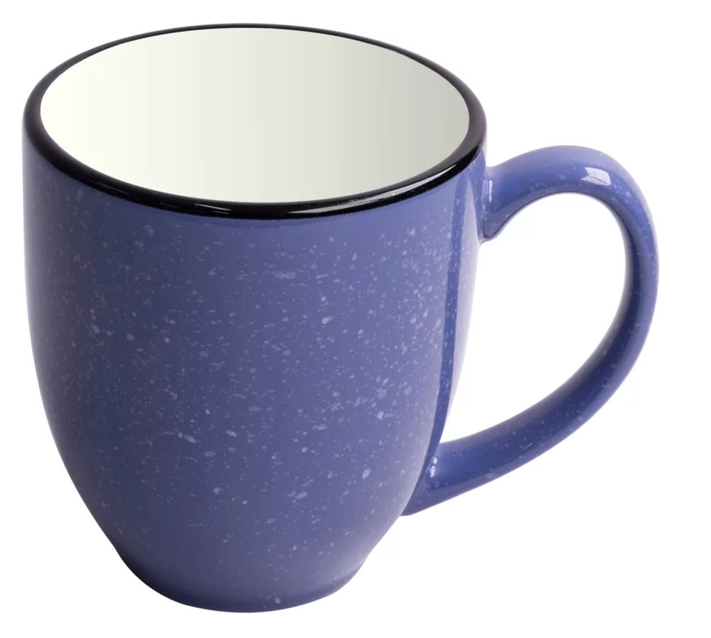 Speckled Bistro 16oz ceramic mug ocean blue w/white speckles
